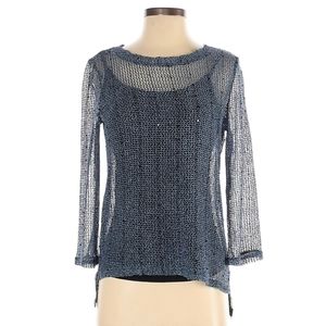 I.N.C. Women's See-through Crew Neck Shell